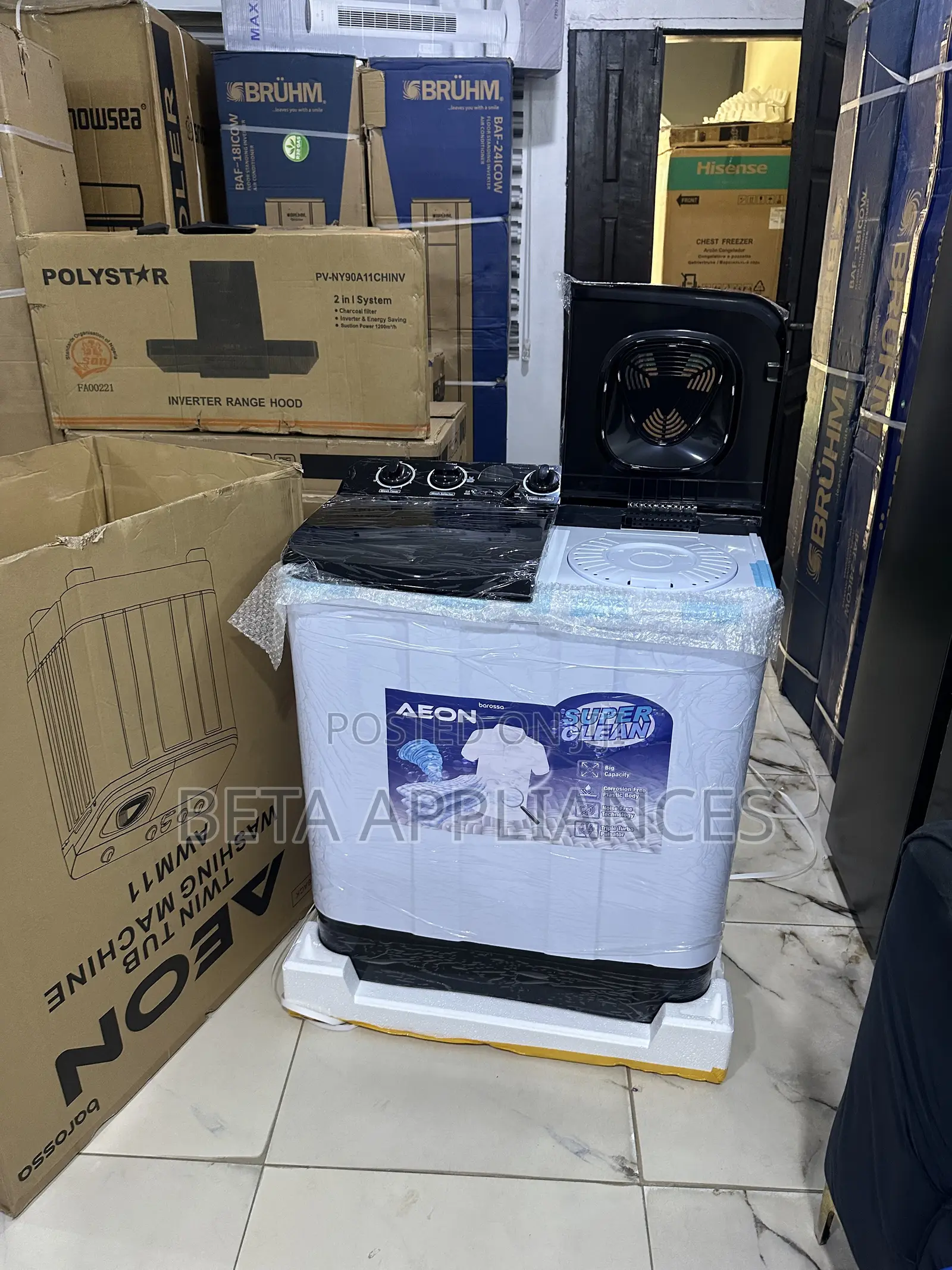 Aeon 11kg Twin Tub Washer – Fast Spin