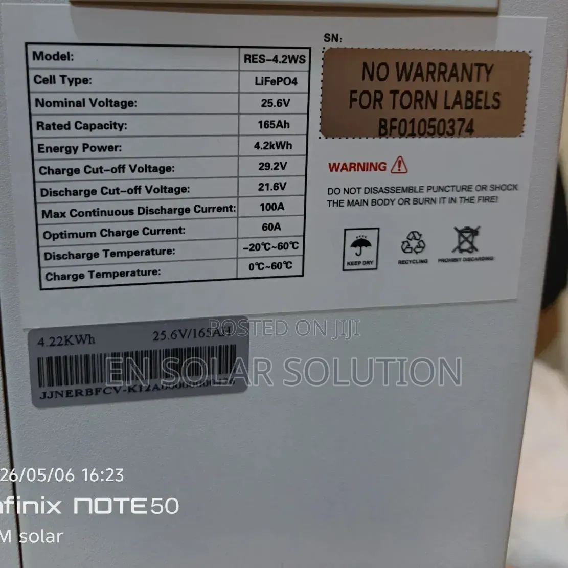 4.2kwh/24v Hyper Power Lithium Battery Available