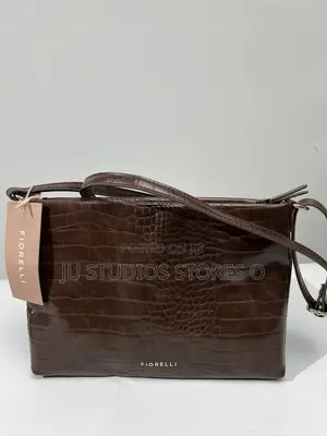 Fiorelli Women Brown Croc-Embossed Crossbody Bag
