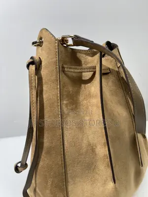 H M Tan Pleeted Bag