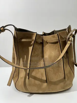 H M Tan Pleeted Bag