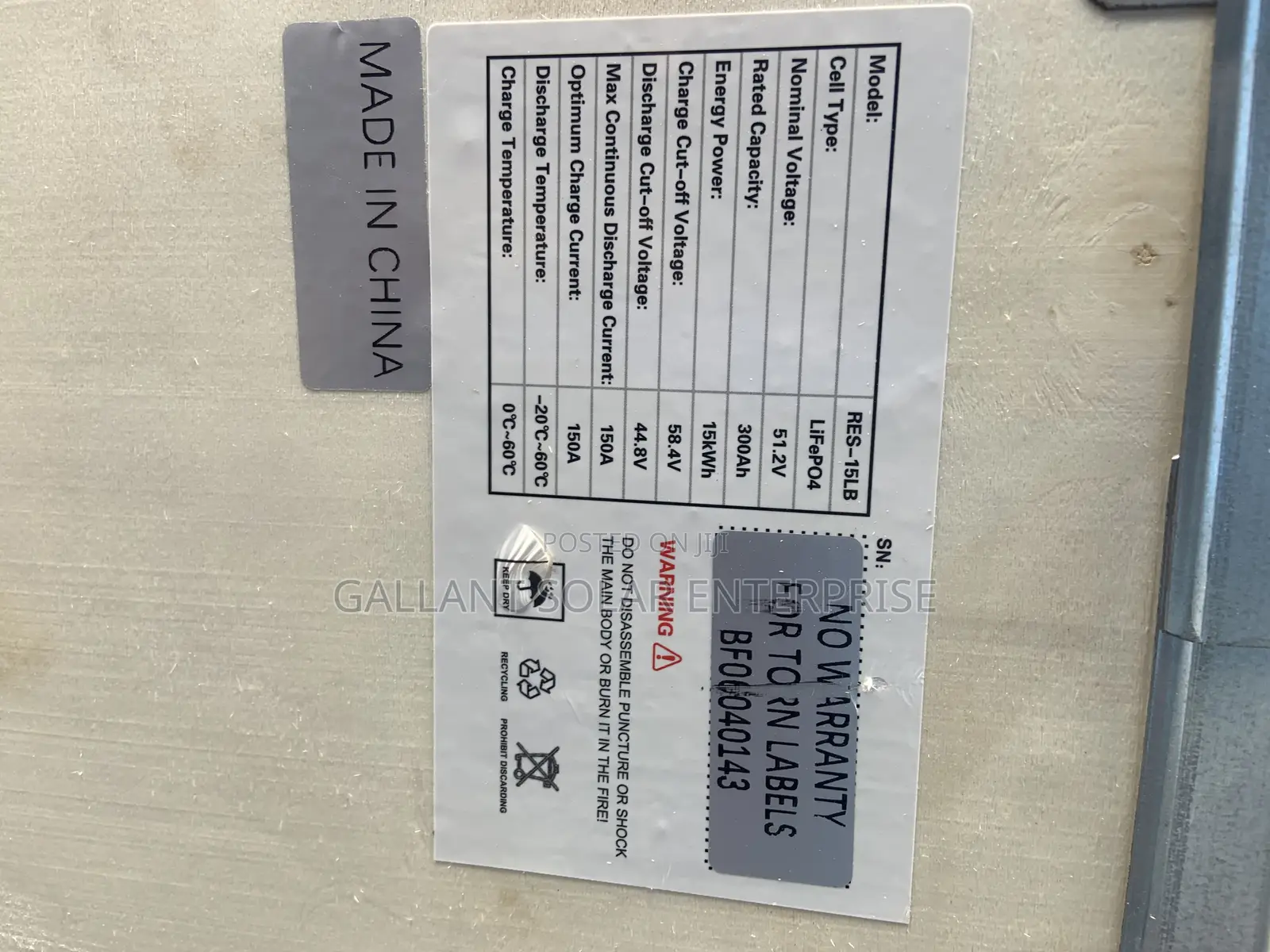 Hyper Power 15kwh Lithium Battery 48v