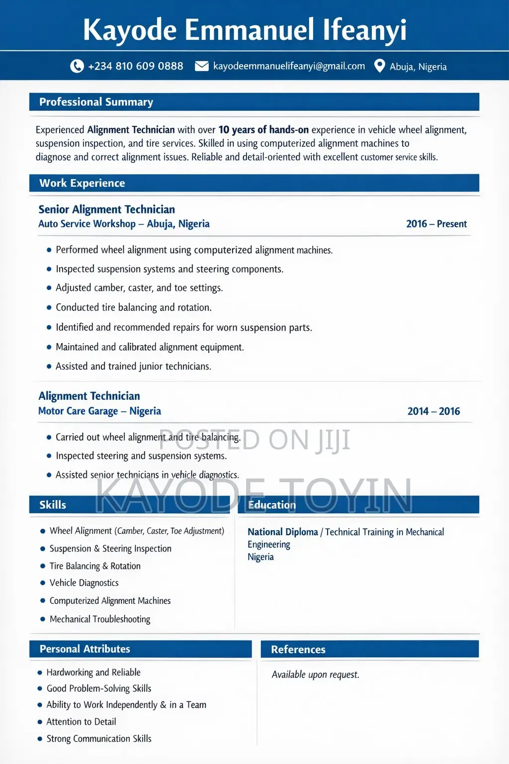 Alignment Technician
