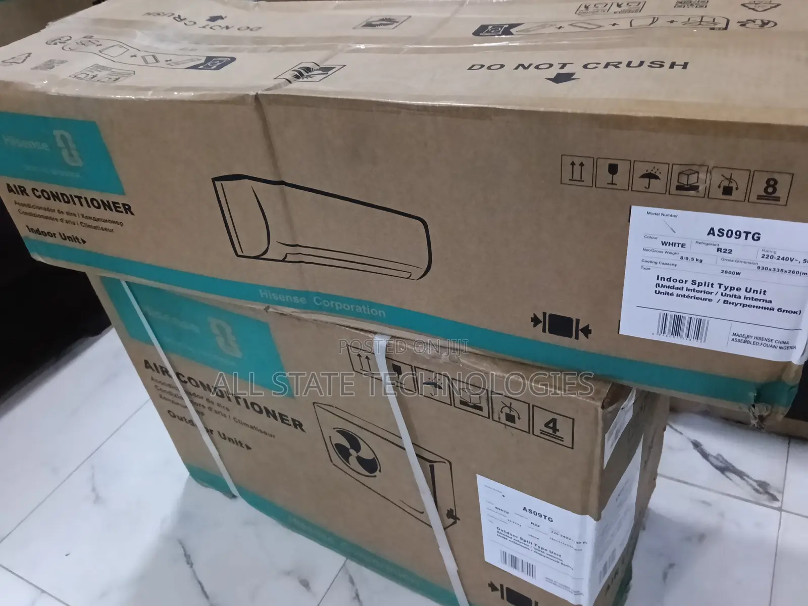 1HP HISENSE Split AC Indoor Unit – AS09TG