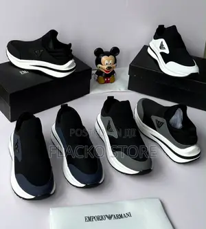 Original Emporio Armani Luxury Slip Ons Sneakers
