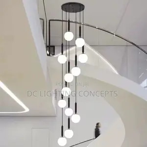 Nordic Postmodern Long Duplex Pendant Chandelier.