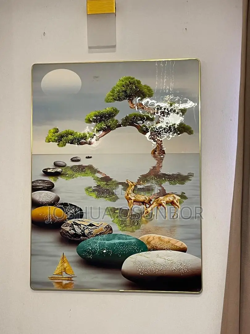 Crystal Wall Art With Gold Frame