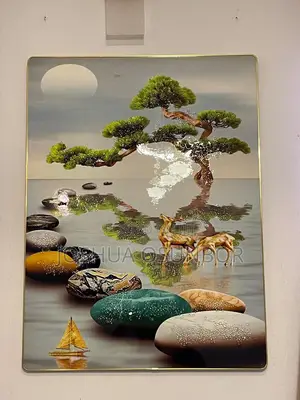 Crystal Wall Art With Gold Frame