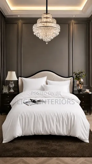 Plain White High Quality Cotton Duvet Sets