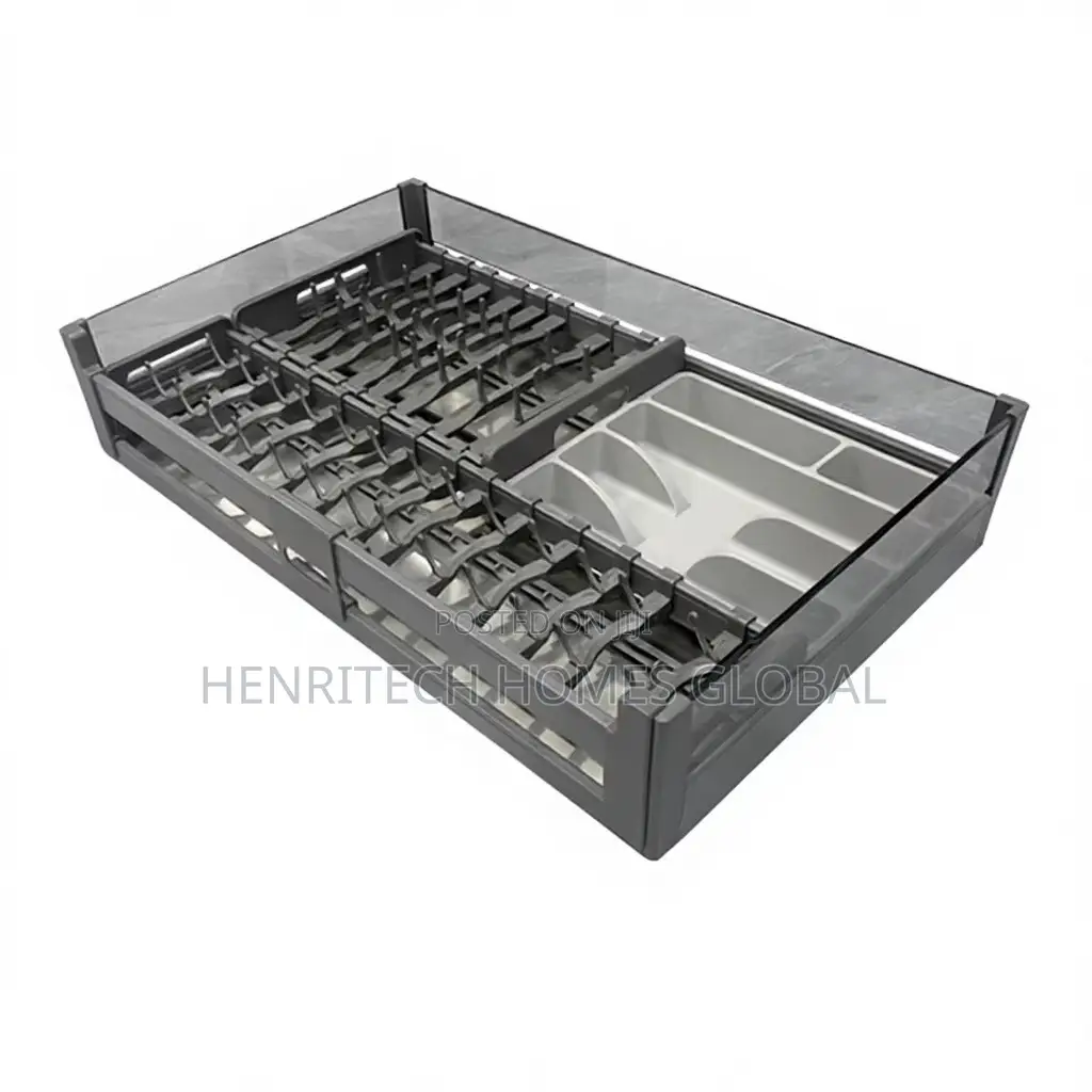 Multi Layer Cabinet Pull Out Drawer 2 Tier Sliding Dish Rack