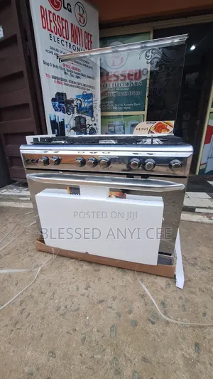 Semi Industrial Nexus Gas Cooker 5 Burners With Oven Automatic 2Yrs