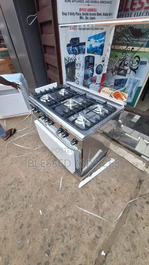 Semi Industrial Nexus Gas Cooker 5 Burners With Oven Automatic 2Yrs