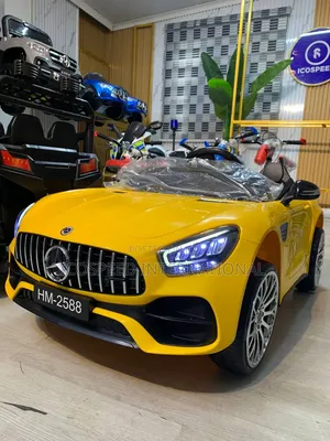 Yellow Mercedes-Benz AMG Electric Children Car for Kids Age 1-7