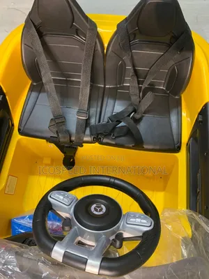 Yellow Mercedes-Benz AMG Electric Children Car for Kids Age 1-7