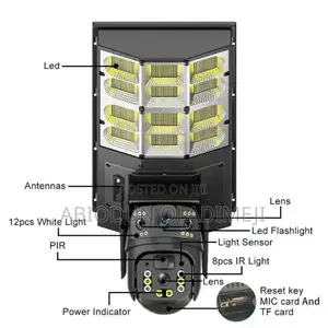 PTZ 4G Dual Lens Solar Camera With Integrated LED Light
