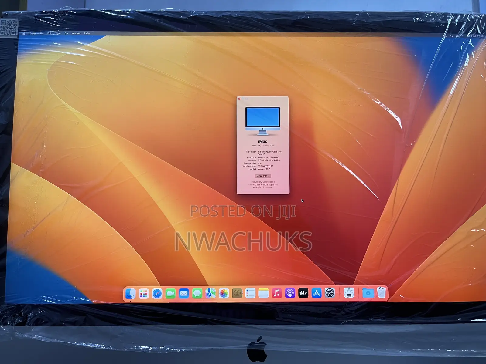 Desktop Computer Apple iMac 16GB Intel Core i9 SSD 640GB