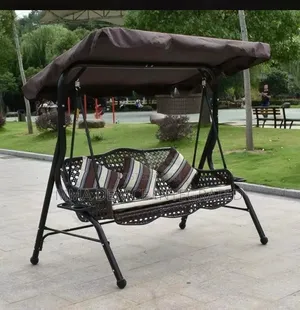 Outdoor Swing Garden Bench With Canopy