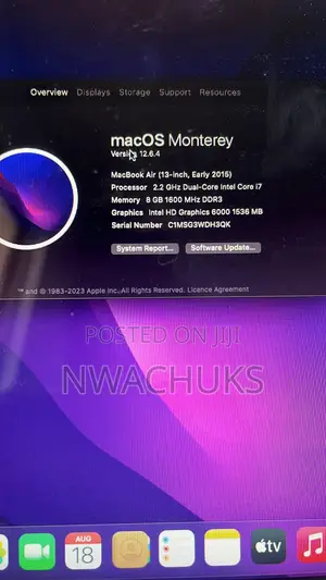 Laptop Apple MacBook Air 2015 8GB Intel Core i7 SSD 500GB
