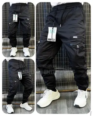 Premium Olive Cargo Joggers