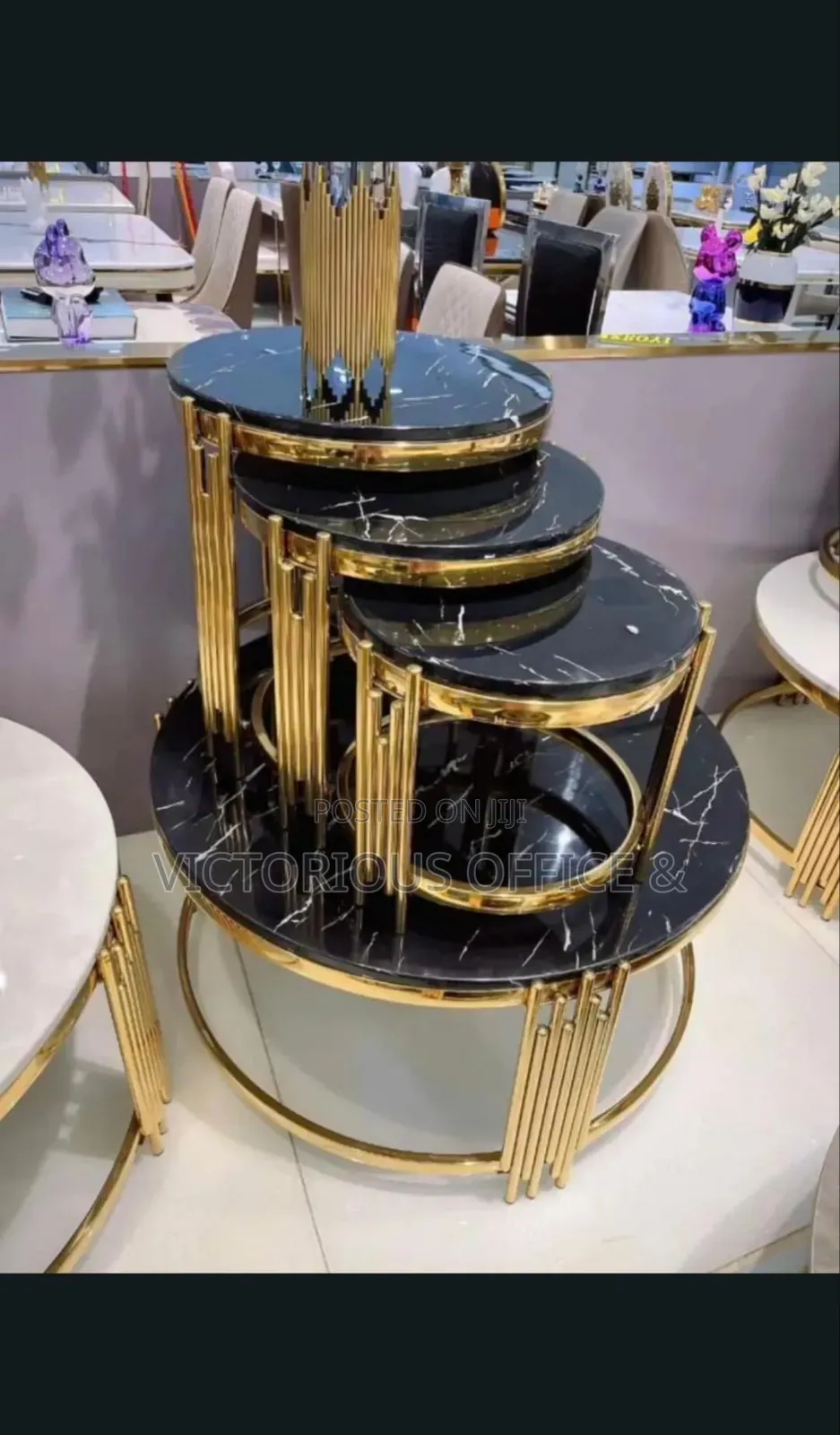 4-in-1 Executive Marble Nesting Coffee Table Set