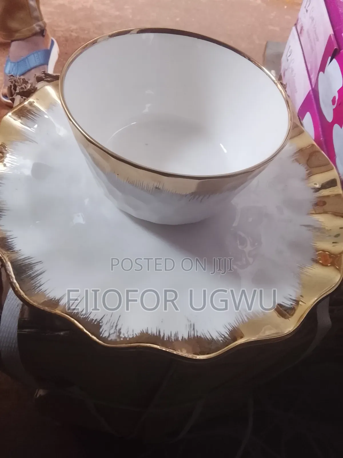 Golden Plate and Soup Bowl