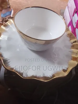 Golden Plate and Soup Bowl