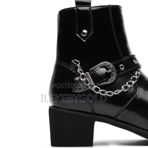 British Casual Chain Leather Boots