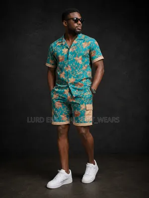 Male Ankara Shirt and Short