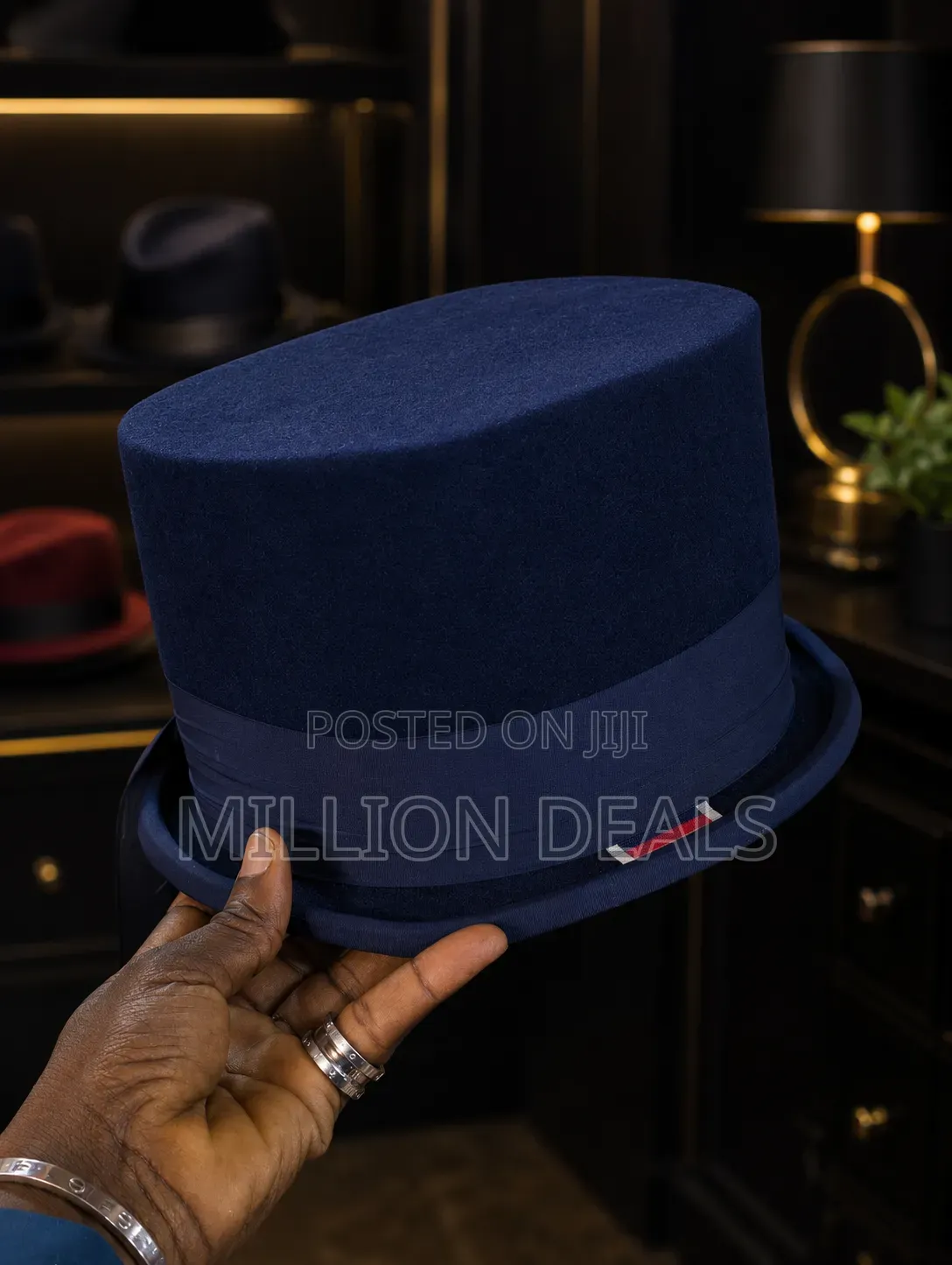 High Bowler Men's Luxury Hat Black