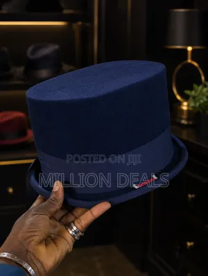 High Bowler Men's Luxury Hat Black