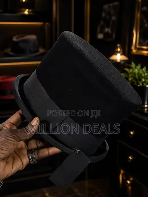 High Bowler Men's Luxury Hat Black