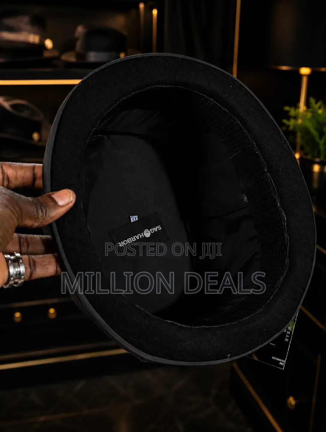 High Bowler Men's Luxury Hat Black