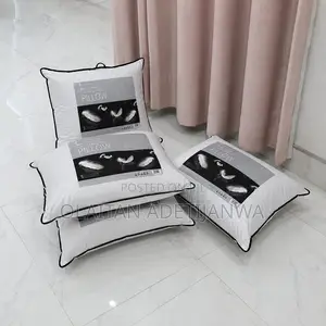White Goose Feather and Down Sleeping Pillow for Neck Eas