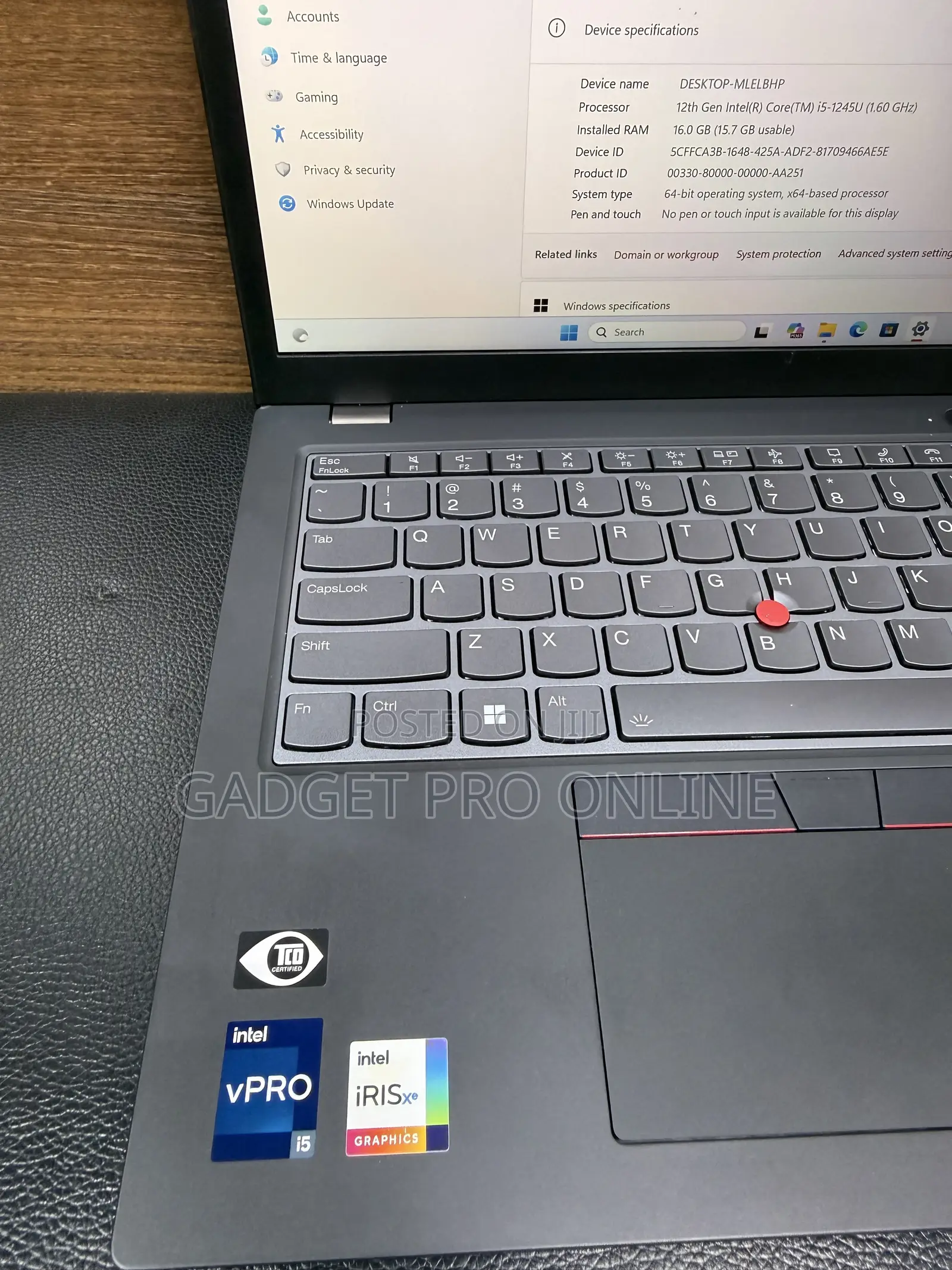 Laptop Lenovo ThinkPad 13 16GB Intel Core i5 SSD 256GB