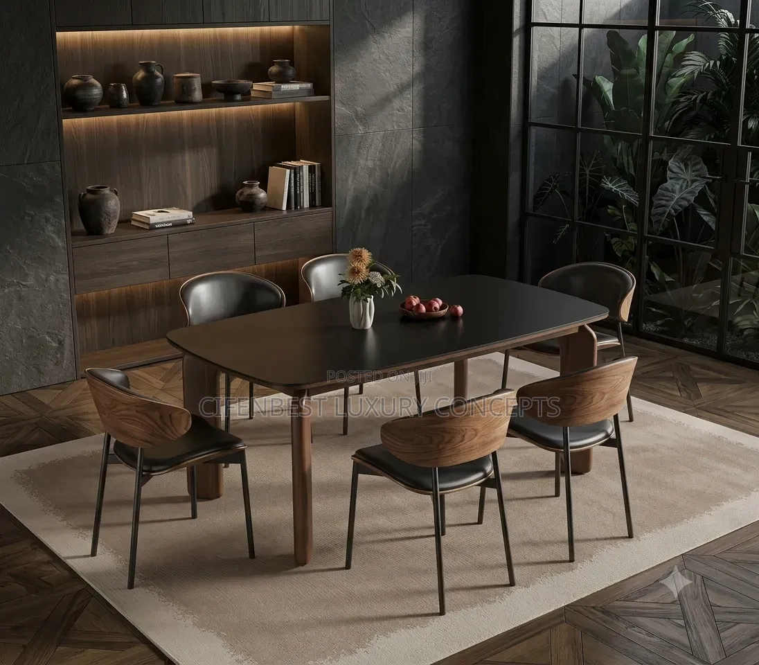 Executive Dinning Flat-Leg Plus 6 Seaters Chairs