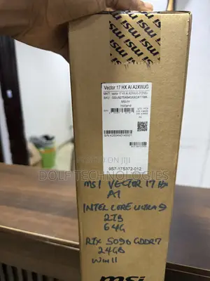 New Laptop MSI Vector 17 HX AI A2XWJG 64GB Intel Core Ultra 9 SSD 2T