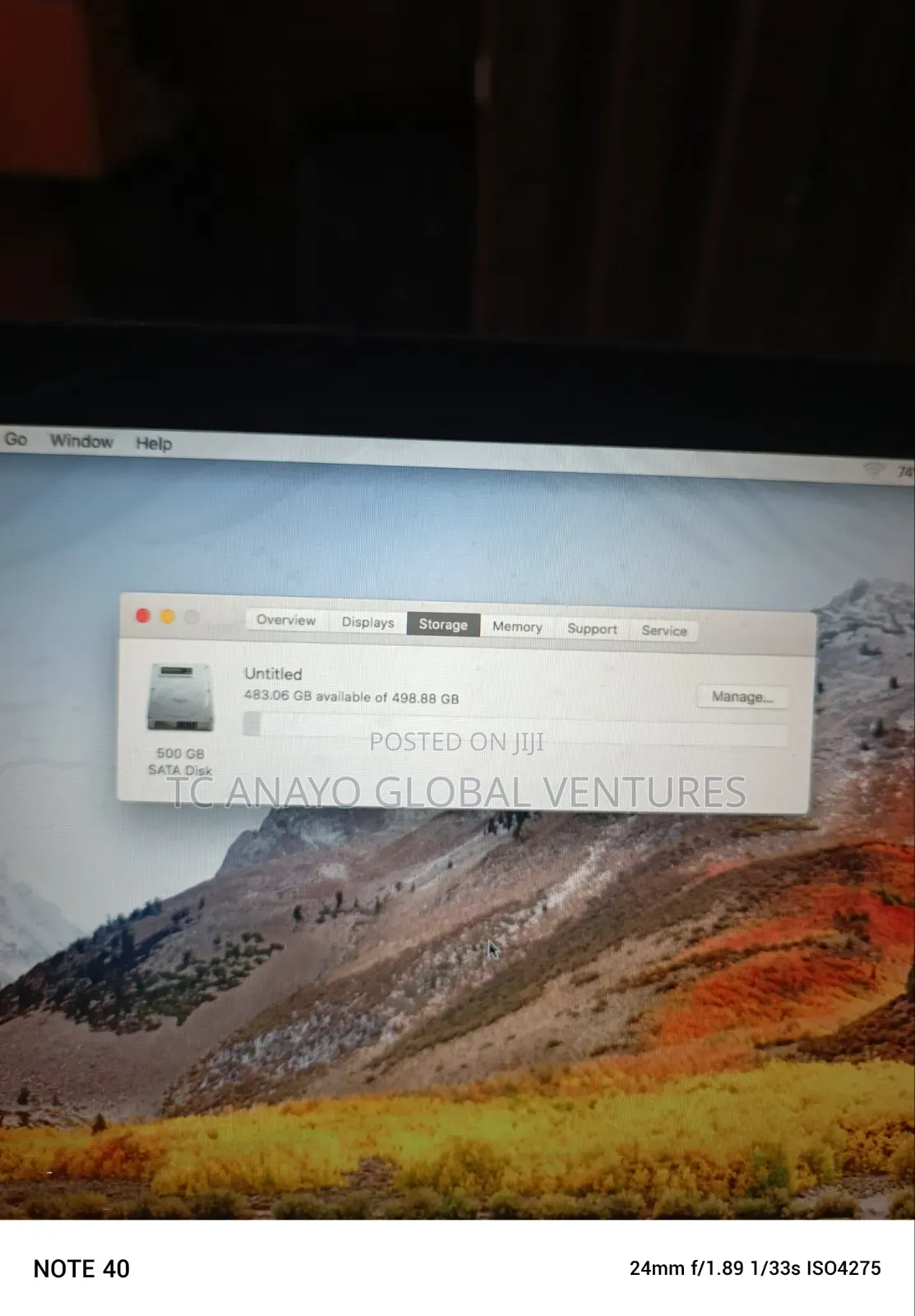 Laptop Apple MacBook Pro 2012 8GB Intel Core i5 HDD 500GB