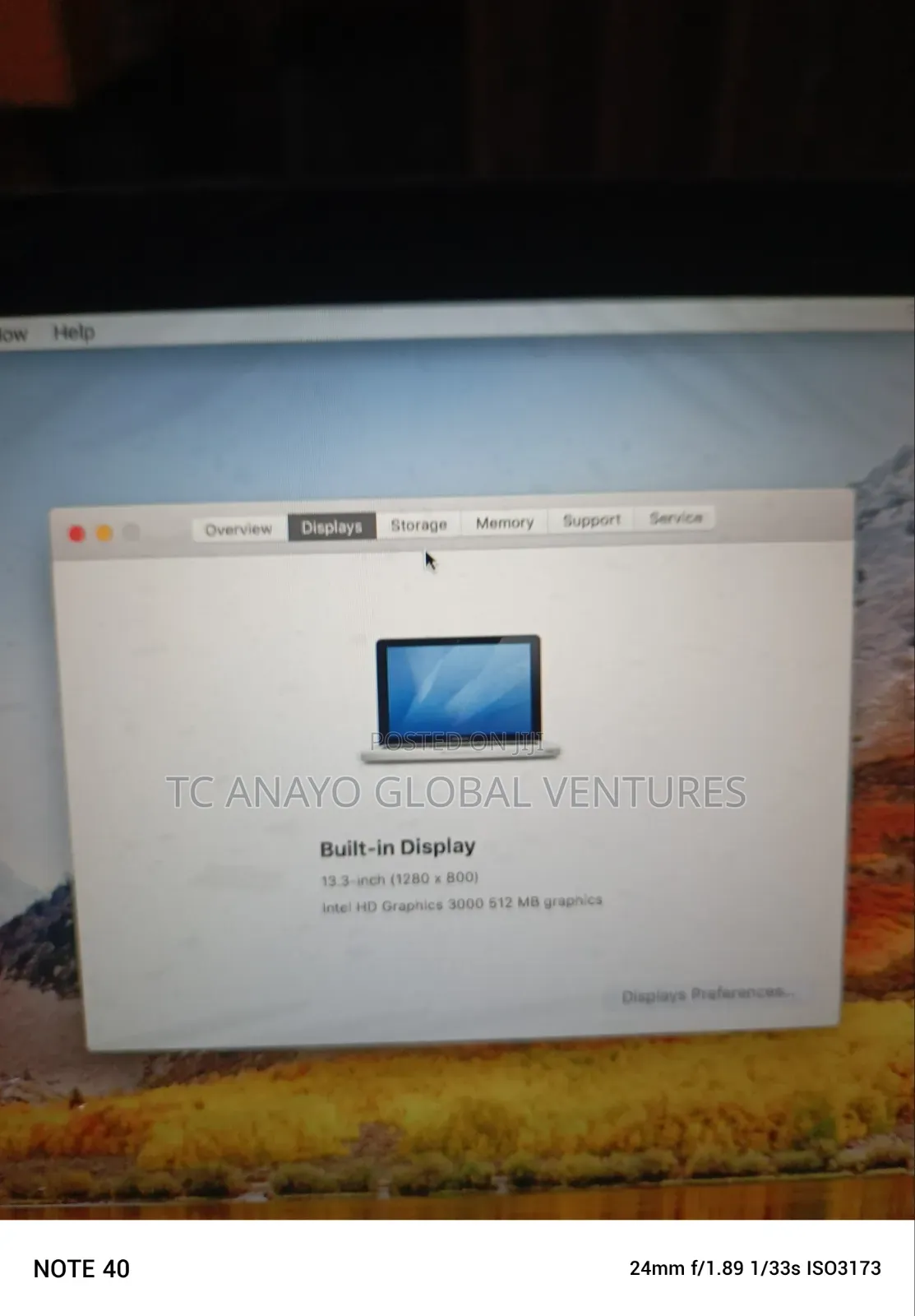 Laptop Apple MacBook Pro 2012 8GB Intel Core i5 HDD 500GB