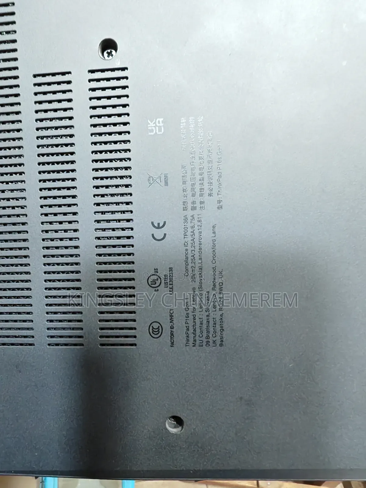 Laptop Lenovo ThinkPad P15s 32GB Intel Core i7 SSD 1T