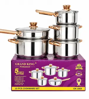 Grand King Professional 10pcs.Stainless Steel Cookware