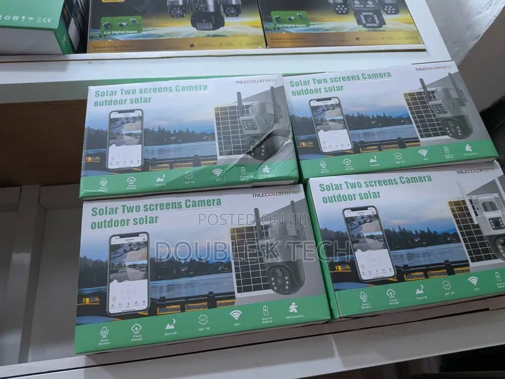 Solar Double Lens CCTV Camera