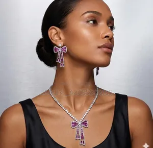 Crystal Bow Jewelry Set