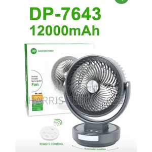 Dp 12000mah Destop Portable Rechargeable Fan Dp-7643