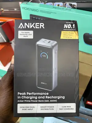 Anker Prime Power Bank, 27,650mAh 250W Portable Charger for Travel