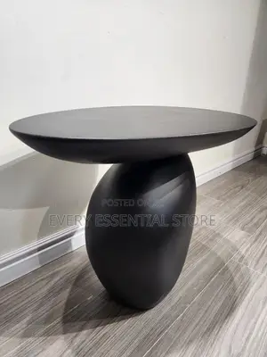 Sturdy Home Side Table/Stool With Smooth Pebble Design