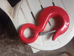 Heavy-Duty Industrial Eye Hoist Lifting Hook With a Safety Latch,