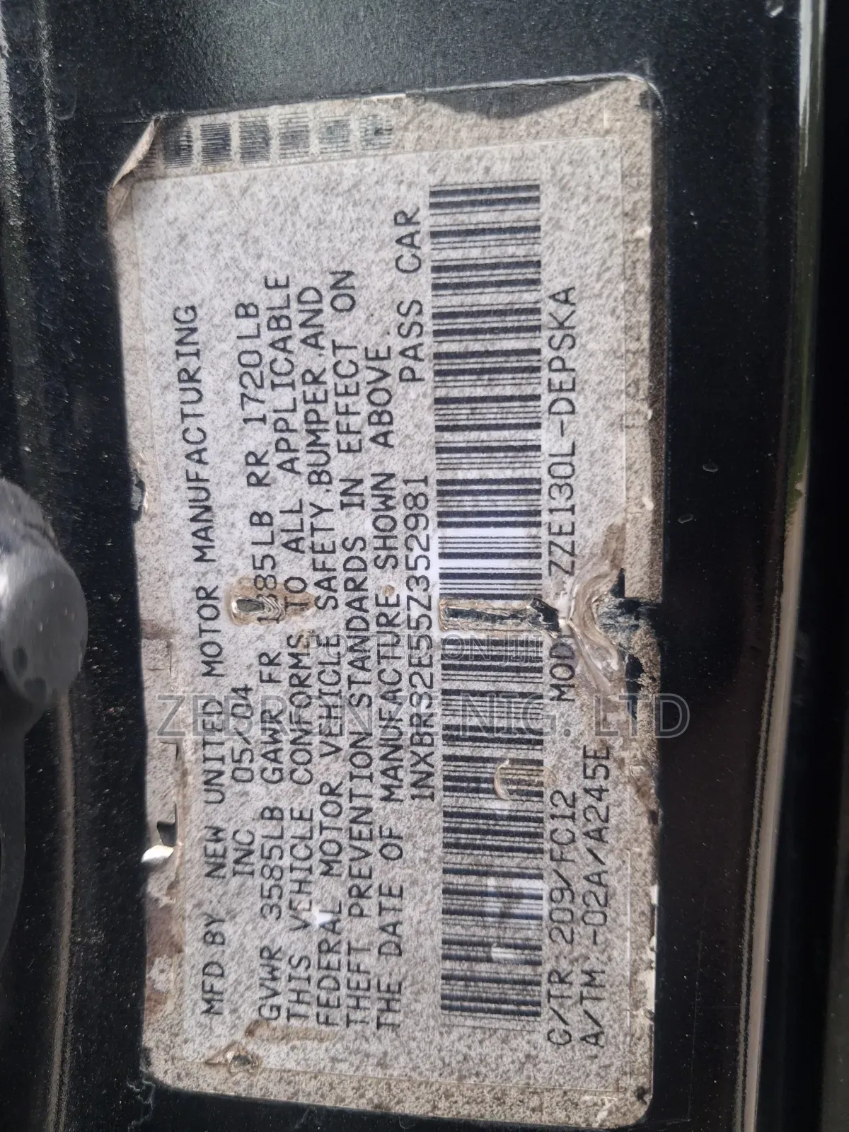 Toyota Corolla 2005 Black