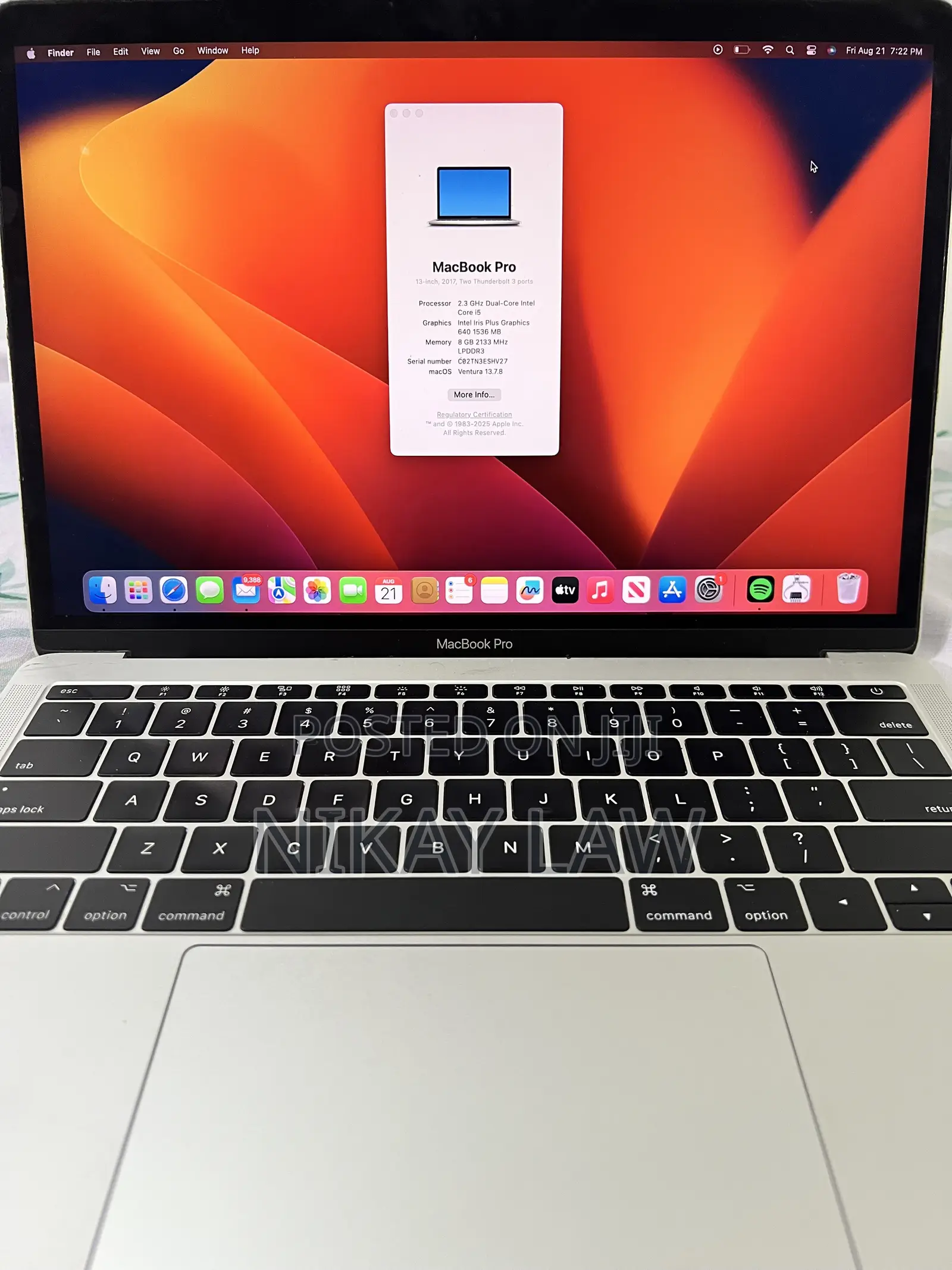 Laptop Apple MacBook Pro 2017 8GB Intel Core i5 SSD 128GB