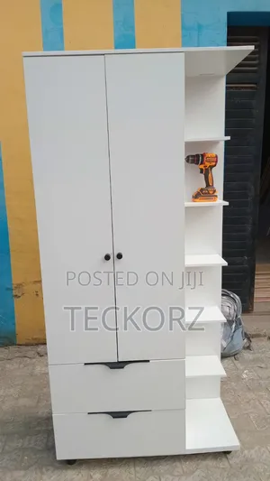 OFF-WHITE 3ft by 6ft HDF Wardrobe