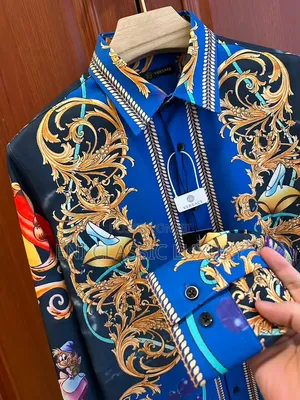 Pure Quality Luxury Men's Silk Fabric Shirts Fendi Best Quality